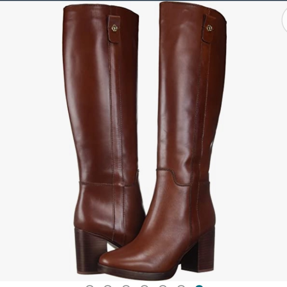 Franco Sarto Dark Brown Leather Knee High Boot